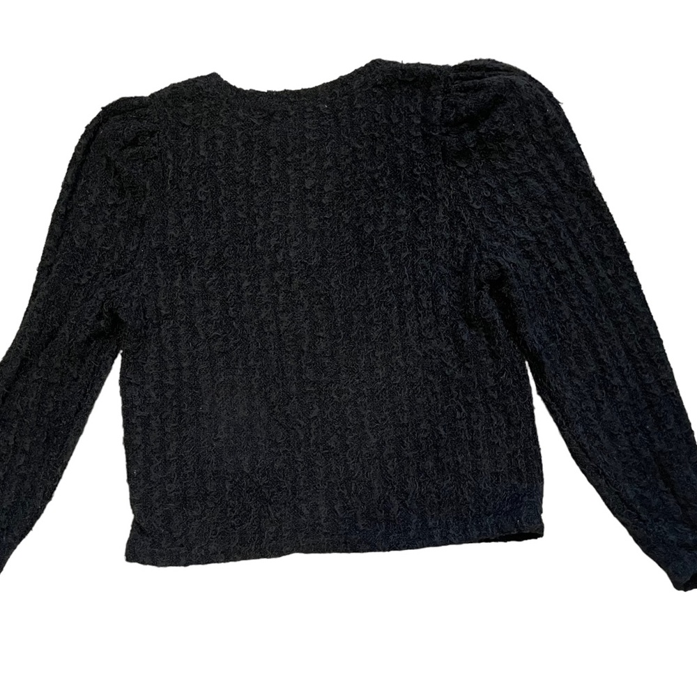 Love Trend Puff Sleeve Cropped Super Soft Acrylic Sweater (Large)